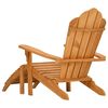 vidaXL Garden Adirondack Chair with Footrest Solid Wood Teak