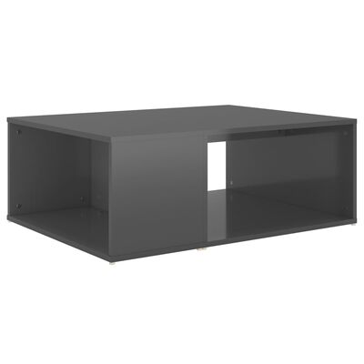 vidaXL Coffee Table High Gloss Grey 90x67x33 cm Engineered Wood