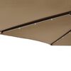 vidaXL Garden Parasol with LEDs and Steel Pole Taupe 225x225x212cm