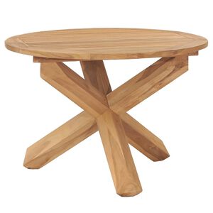 vidaXL Garden Dining Table &Oslash;110x75 cm Solid Teak Wood