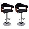 vidaXL Bar Stools 2 pcs Bent Wood