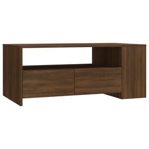 vidaXL Coffee Table | Brown Oak | Engineered Wood | 102x55x42 cm | Coffee Table