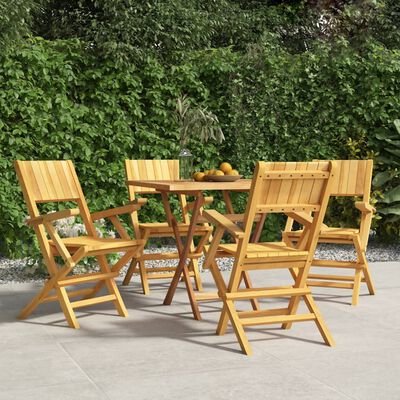 vidaXL Folding Garden Chairs 4 pcs 55x61x90 cm Solid Wood Teak