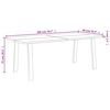 vidaXL Dining Table 200x90x75 cm Solid Wood Acacia