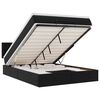 vidaXL Ottoman Bed with Mattress Black Queen Faux Leather