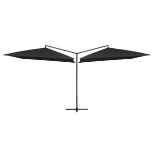 vidaXL Double Parasol | Black