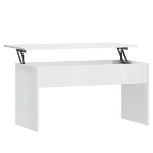 vidaXL Coffee Table | High gloss white | Engineered wood | Medium