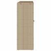 vidaXL Storage Cabinet with Shelf Beige 100 x 36 x 102 cm Rattan