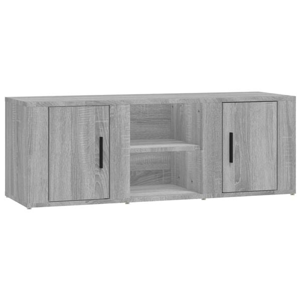 vidaXL TV Cabinet Grey Sonoma 100x31.5x35 cm Engineered Wood