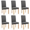 vidaXL Dining Chairs 6 pcs Grey Fabric