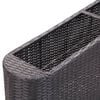 vidaXL Garden Raised Bed 120x24x40 cm Poly Rattan Black