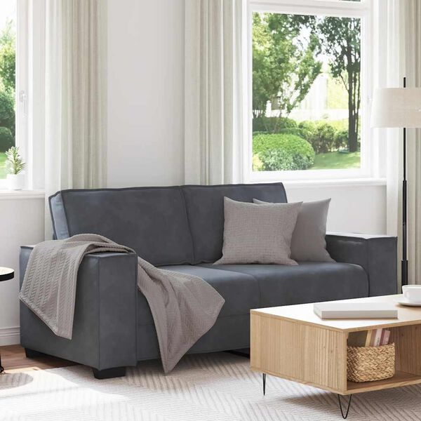 vidaXL 2-Seater Sofa Dark Grey 140 cm Velvet