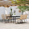 vidaXL 7 Piece Garden Dining Set Oak