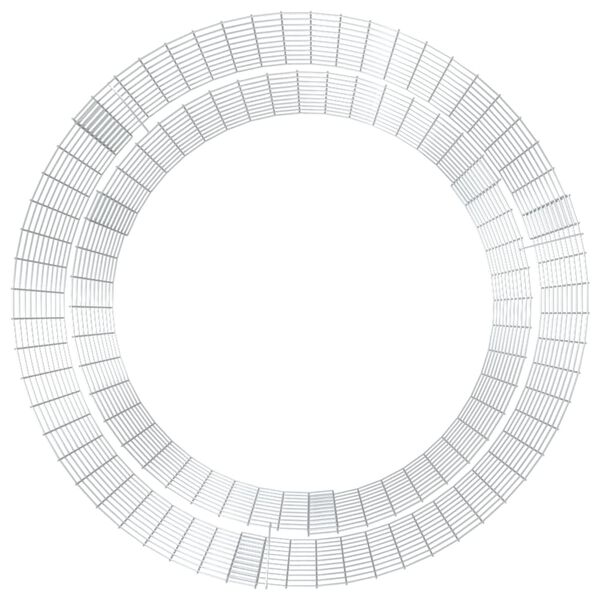 vidaXL Gabion Fire Pit &Oslash; 100 cm Galvanised Iron