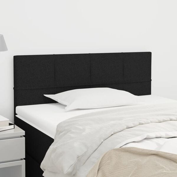 vidaXL Headboard Black 100x5x78/88 cm Fabric