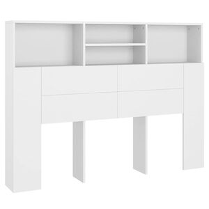 vidaXL Headboard Cabinet White 140x19x103,5 cm
