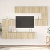 vidaXL 8 Piece TV Cabinet Set Sonoma Oak Engineered Wood