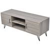 vidaXL TV Stand | Grey | MDF, PVC, Metal | Medium | MDF TV Stand | Rectangular