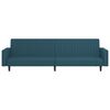 vidaXL 2-Seater Sofa Bed Blue Velvet