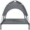 vidaXL Dog Bed with Canopy Anthracite Oxford Fabric and Steel