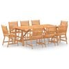 vidaXL Outdoor Dining Set | Rich Warm Colour | Solid Acacia Wood | Large