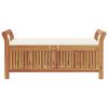 vidaXL Garden Storage Bench with Cushion 126 cm Solid Wood Acacia