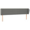 vidaXL Headboard with Ears Dark Grey 203x23x78/88 cm Fabric