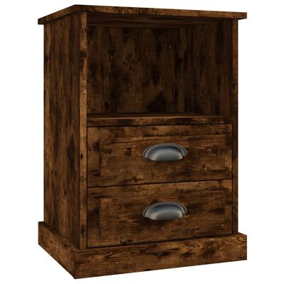 vidaXL Bedside Cabinets 2 pcs Smoked Oak 43x36x60 cm