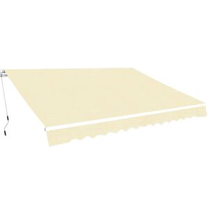 vidaXL Folding Awning Manual Operated 400 cm Cream (143028+143046)