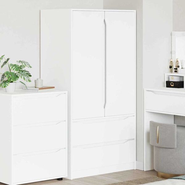 vidaXL Bathroom Cabinet White 79.5 x 49 x 156 cm Engineered Wood