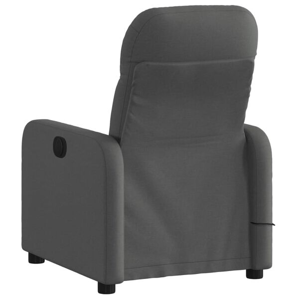 vidaXL Massage Recliner Chair Dark Grey Fabric