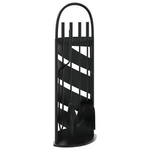 vidaXL 5 Piece Fireplace Tool Set 23x15x66 cm Steel