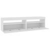 vidaXL TV Cabinets 2 pcs with LED Lights High Gloss White 75x35x40 cm