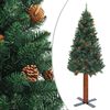 vidaXL Slim Pre-lit Christmas Tree with Ball Set Green 150 cm PVC