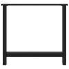 vidaXL Dining Table Legs Black 2 pcs 70x(72-73) cm Steel