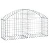 vidaXL Arched Gabion Basket 100x30x40/60 cm Galvanised Iron