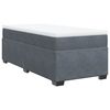 vidaXL Box Spring Bed with Mattress Dark Grey King Single Velvet