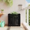 vidaXL Garden Planter with Fence Design Black 70x70x70 cm Solid Wood Pine