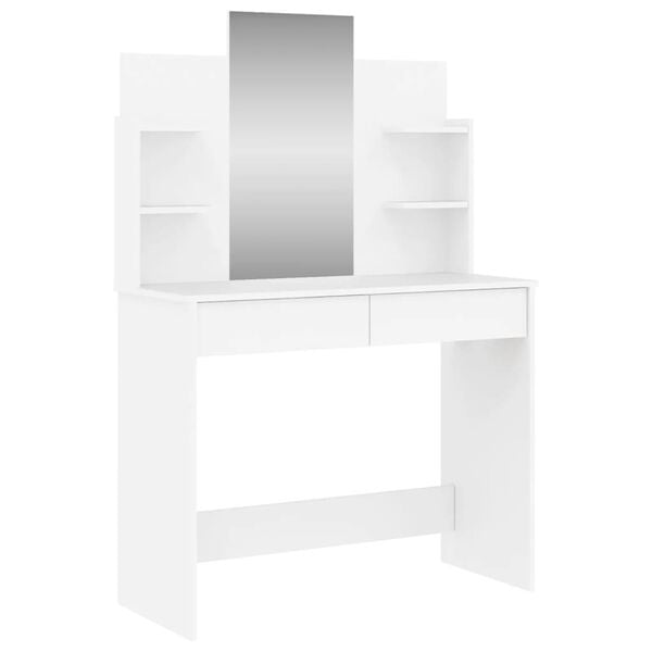 vidaXL Dressing Table with Mirror White 96x39x142 cm