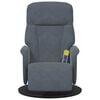 vidaXL Massage Recliner Chair with Footrest Dark Grey Velvet