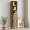 vidaXL Wall Cabinet Smoked Oak 32.5x34.5x90 cm Engineered Wood