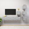 vidaXL 6 Piece TV Cabinet Set Concrete Grey Engineered Wood