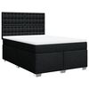 vidaXL Box Spring Bed with Mattress Black Queen Fabric