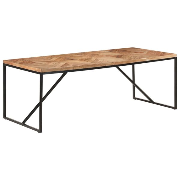 vidaXL Dining Table 200x90x76 cm Solid Acacia and Mango Wood