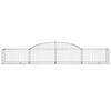 vidaXL Arched Gabion Baskets 11 pcs 300x50x40/60 cm Galvanised Iron