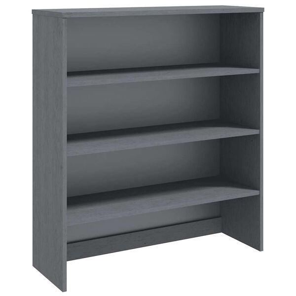 vidaXL Top for Highboard HAMAR Dark Grey 90x30x100cm Solid Wood Pine