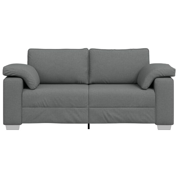 vidaXL Sofa 140cm Dark Grey Fabric