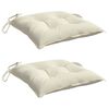 vidaXL Chair Cushions 2 pcs Cream White 40x40x7 cm Oxford Fabric
