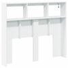 vidaXL Headboard Cabinet with LED White 120x17x102 cm