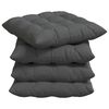 vidaXL Seat Cushions 4 pcs Dark Grey 40 x 40 x 6 cm Fabric